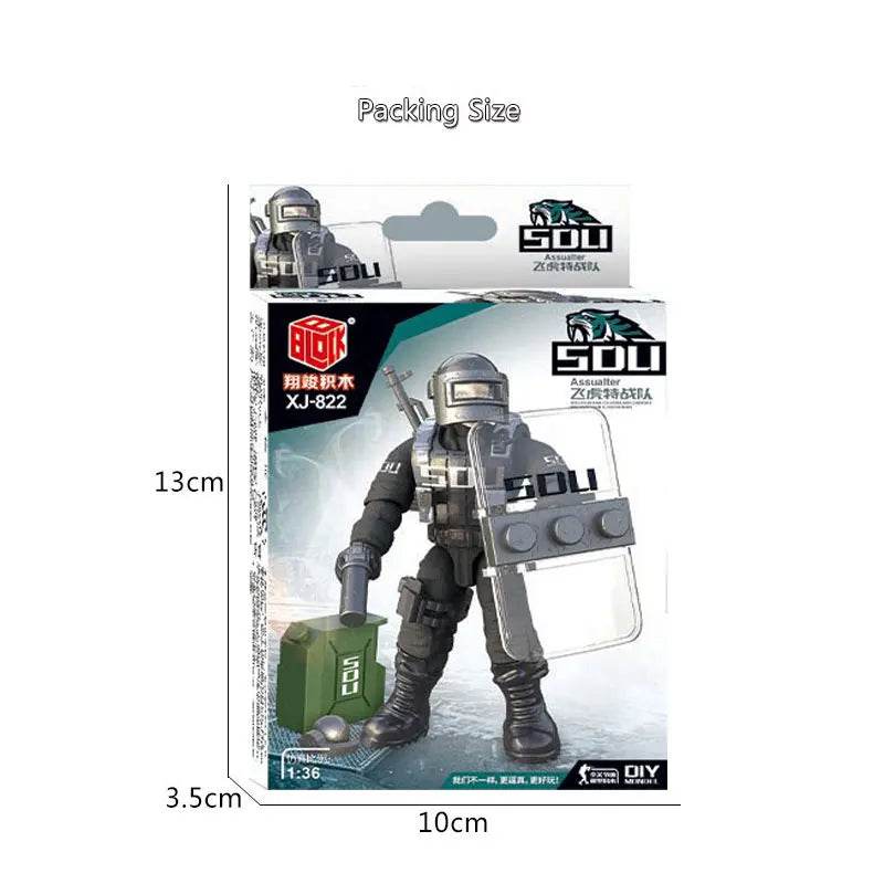 4pcs Set WW2 Army Military Soldiers SWAT Special Force Figures - ToylandEU