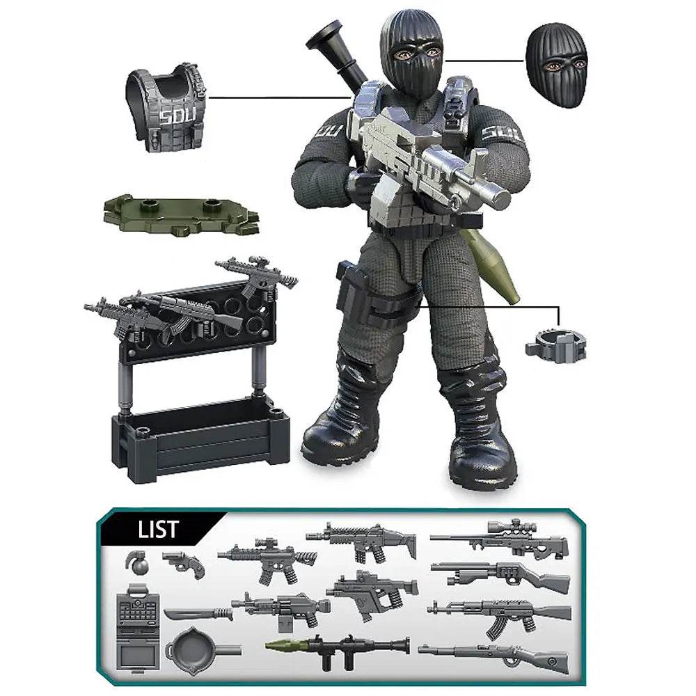 4pcs Set WW2 Army Military Soldiers SWAT Special Force Figures - ToylandEU