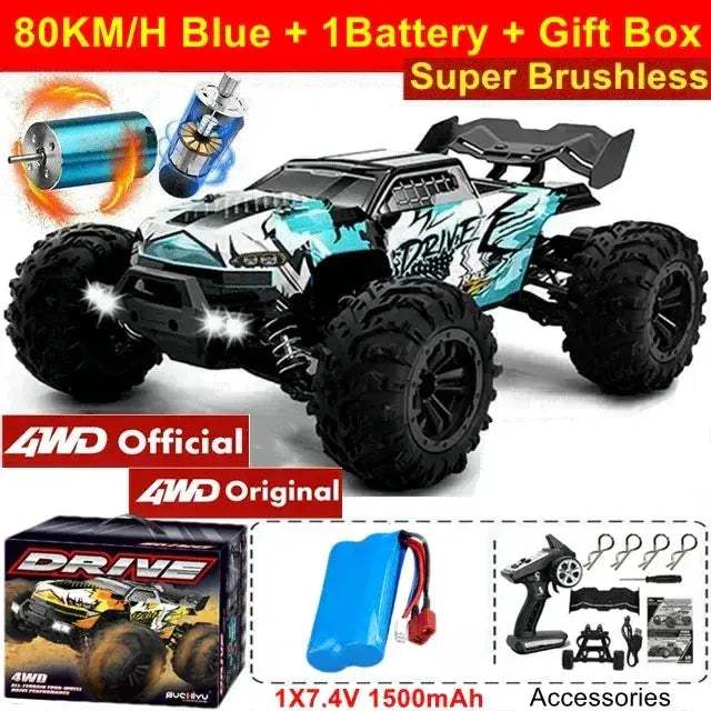 4x4 RC Car Off Road Brushless High Speed Drift Performance - ToylandEU