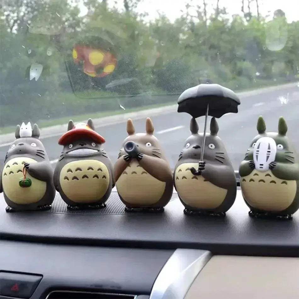 5 PCS Set Totoro Mini Figurines, My Neighbor Totoro Statue Cute Anime Figures 11 CM - ToylandEU