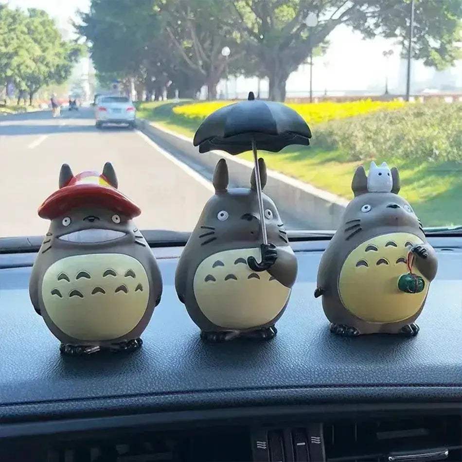 5 PCS Set Totoro Mini Figurines, My Neighbor Totoro Statue Cute Anime Figures 11 CM - ToylandEU