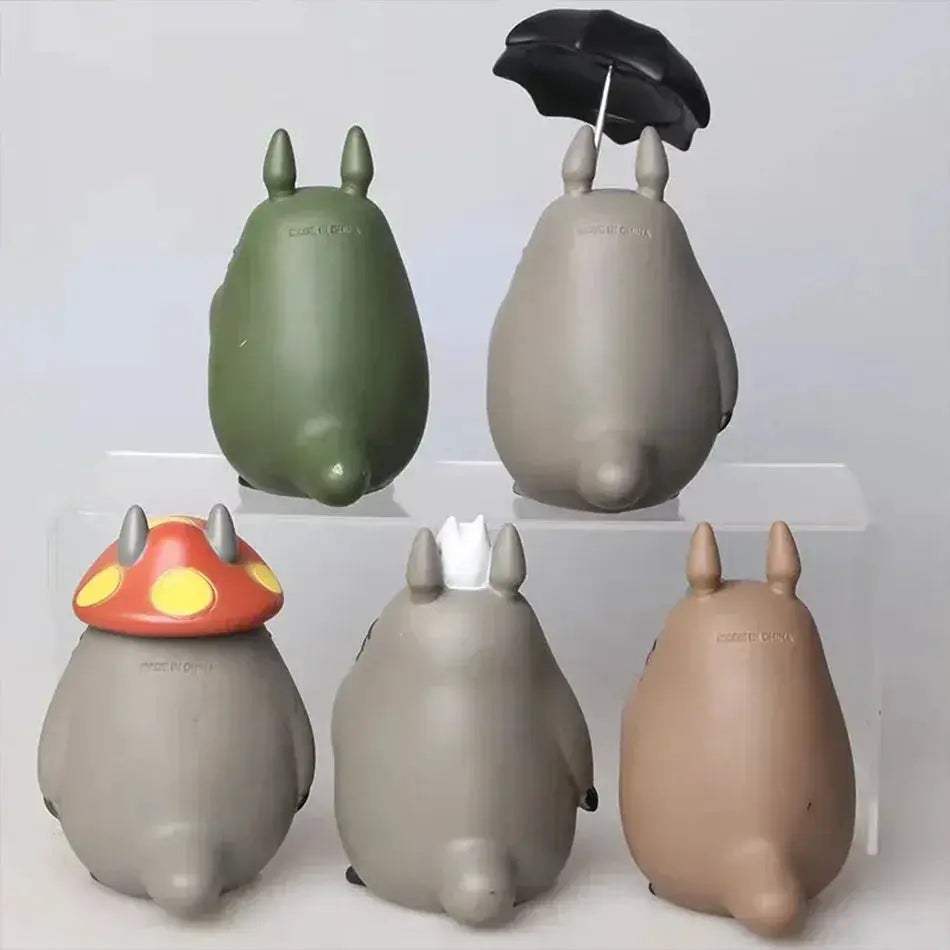 5 PCS Set Totoro Mini Figurines, My Neighbor Totoro Statue Cute Anime Figures 11 CM - ToylandEU