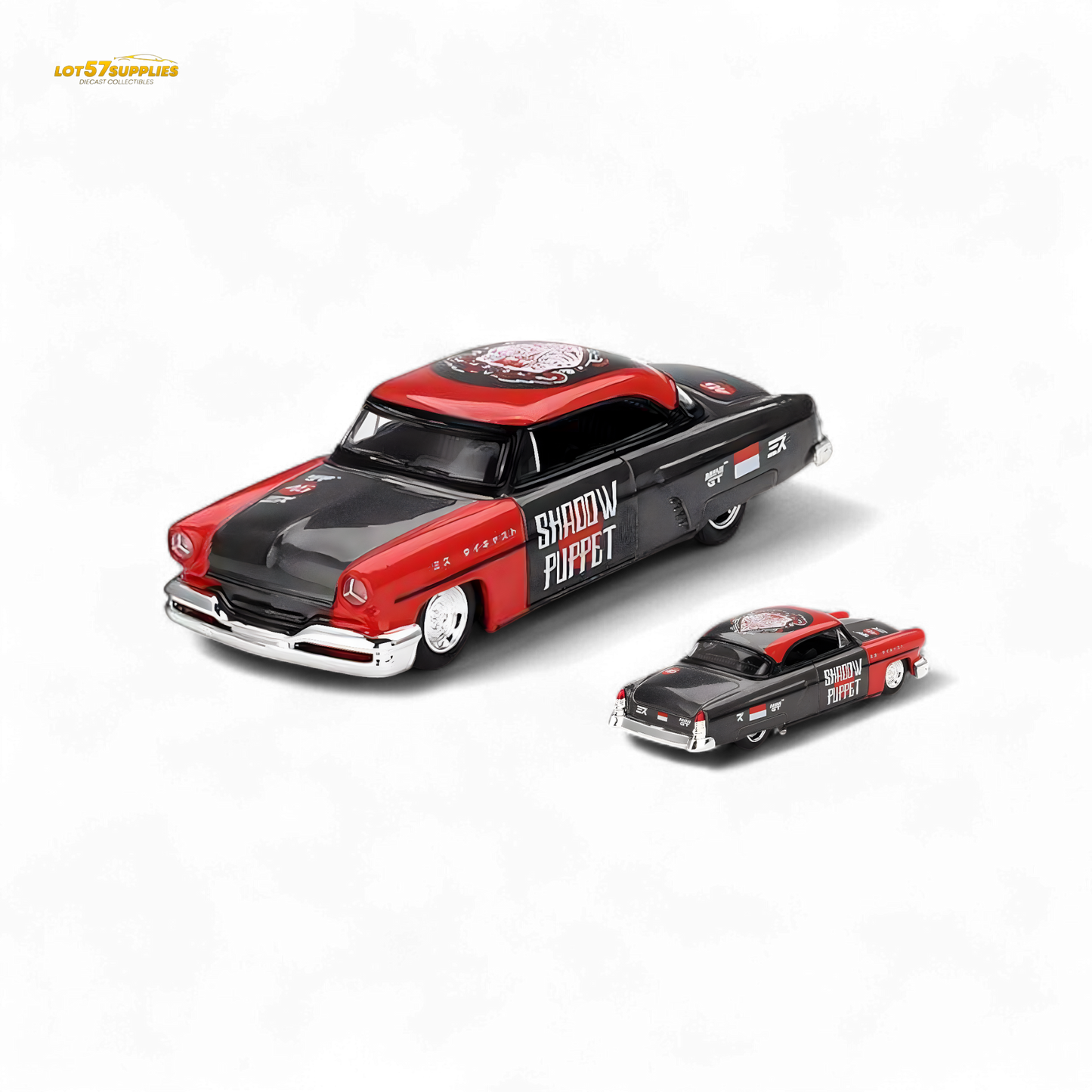 Diecast Mini-GT 1954 Lincoln Capri Hot Rod SHADOW PUPPET #874 1:64 MGT00874