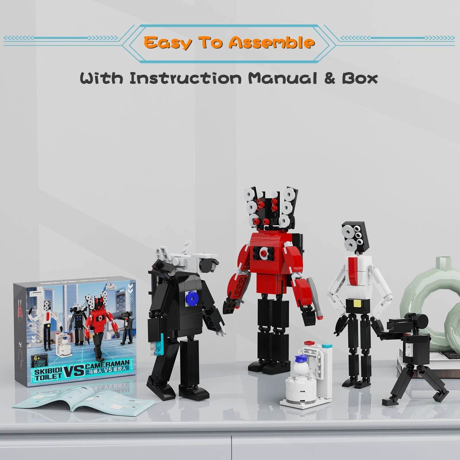 5-in-1 Skibidi Camera Man Building Blocks Set for Creative Play - ToylandEU