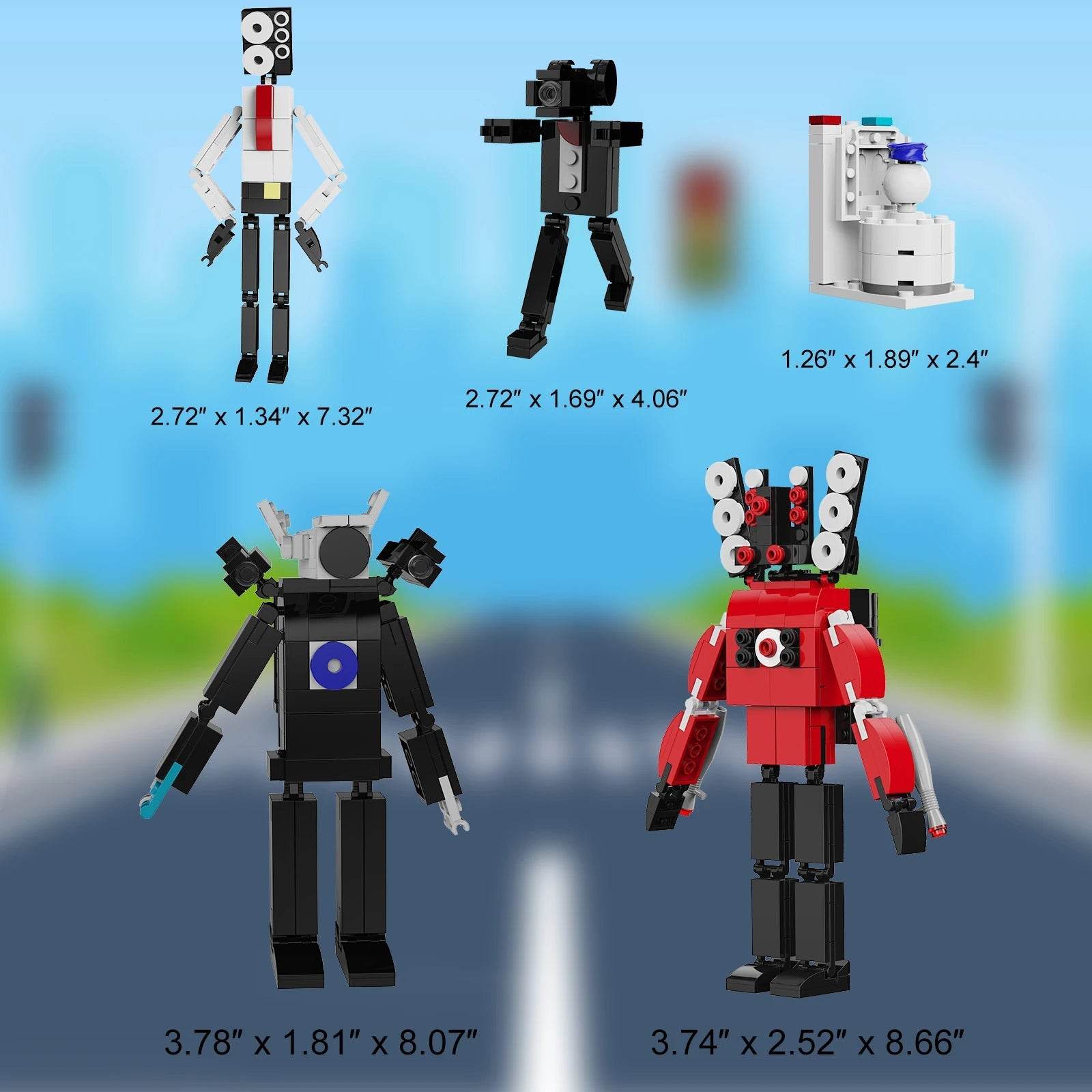 5-in-1 Skibidi Camera Man Building Blocks Set for Creative Play - ToylandEU