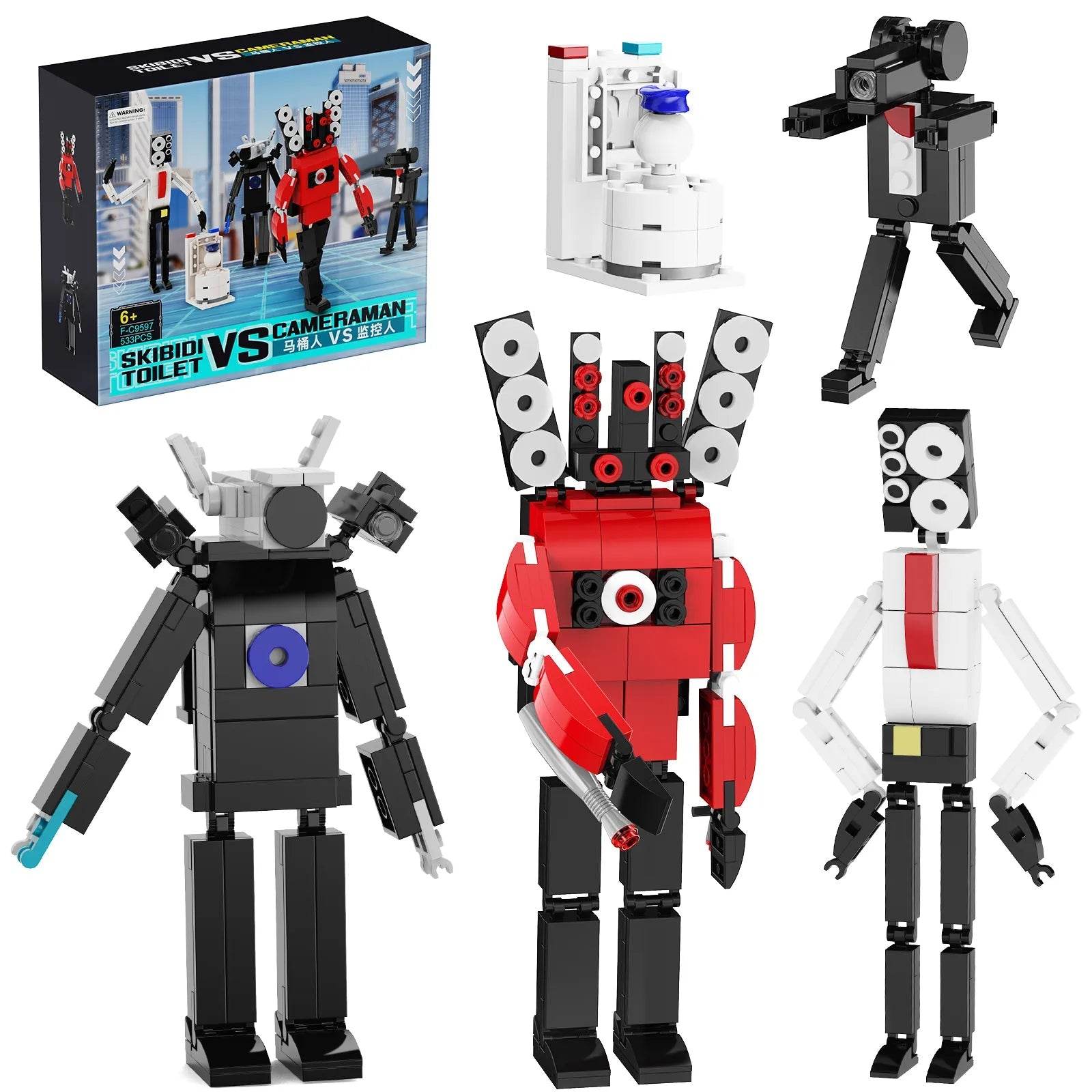 5-in-1 Skibidi Camera Man Building Blocks Set for Creative Play - ToylandEU