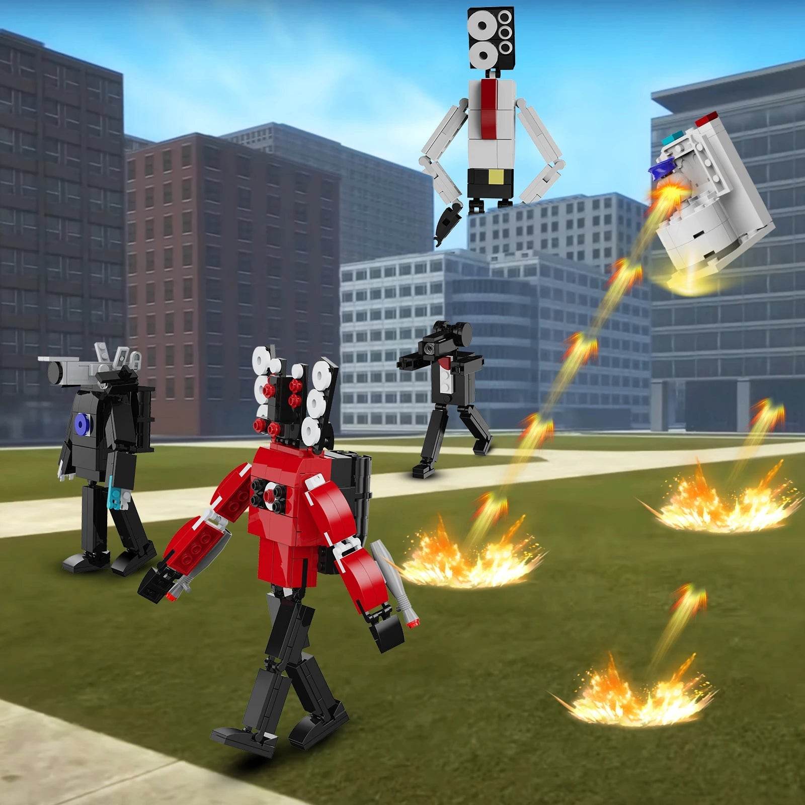 5-in-1 Skibidi Camera Man Building Blocks Set for Creative Play - ToylandEU