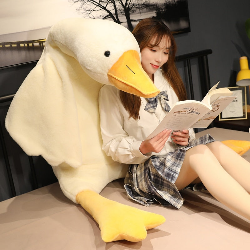 50-190cm Big White Goose Plush Toy Giant Duck Doll Soft Stuffed Animal - ToylandEU