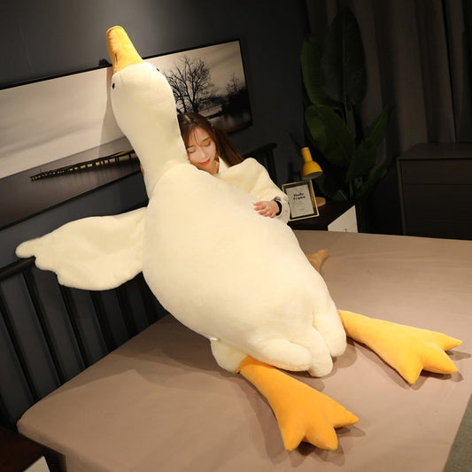 50-190cm Big White Goose Plush Toy Giant Duck Doll Soft Stuffed Animal - ToylandEU