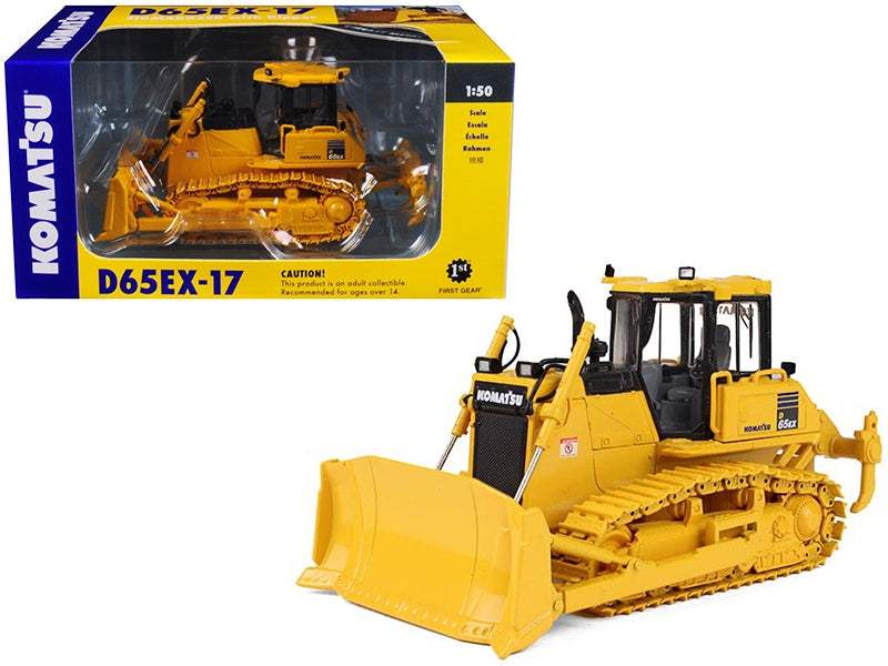 Komatsu D65EX-17 Sigmadozer with Ripper | 1/50 Diecast Construction Model | First Gear | Collector Quality