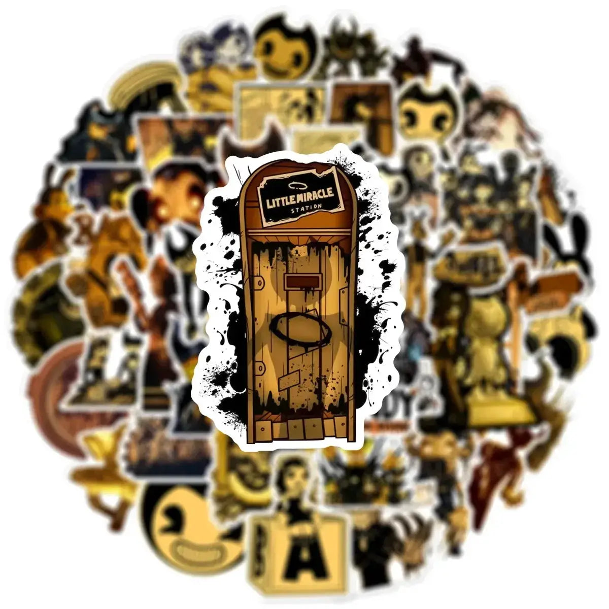 50 Pack Bendy Graffiti Stickers For Laptops And Water Bottles - ToylandEU