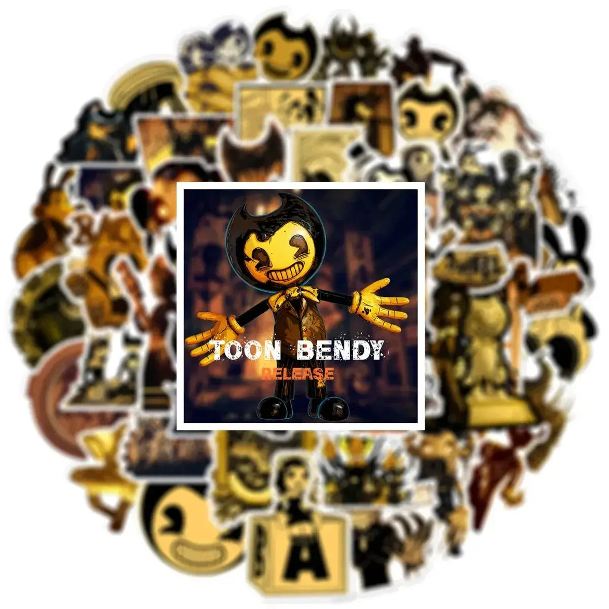 50 Pack Bendy Graffiti Stickers For Laptops And Water Bottles - ToylandEU