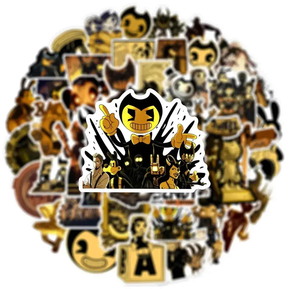 50 Pack Bendy Graffiti Stickers For Laptops And Water Bottles - ToylandEU