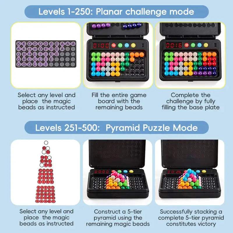  500 Levels IQ Puzzle Challenge Travel Edition Timer -  ToylandEU™