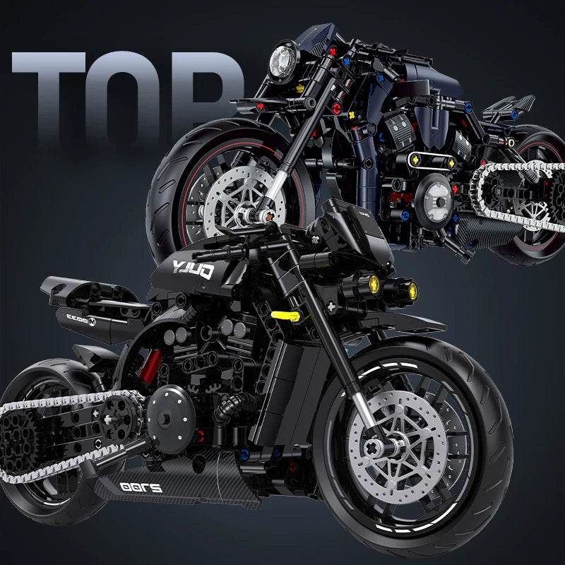 500+Pcs Super Racing Dark Motorcycle Building Block Set - ToylandEU