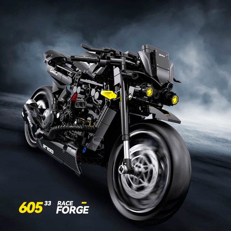 500+Pcs Super Racing Dark Motorcycle Building Block Set - ToylandEU