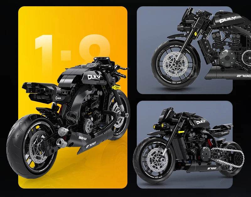 500+Pcs Super Racing Dark Motorcycle Building Block Set - ToylandEU
