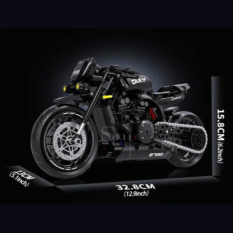 500+Pcs Super Racing Dark Motorcycle Building Block Set - ToylandEU