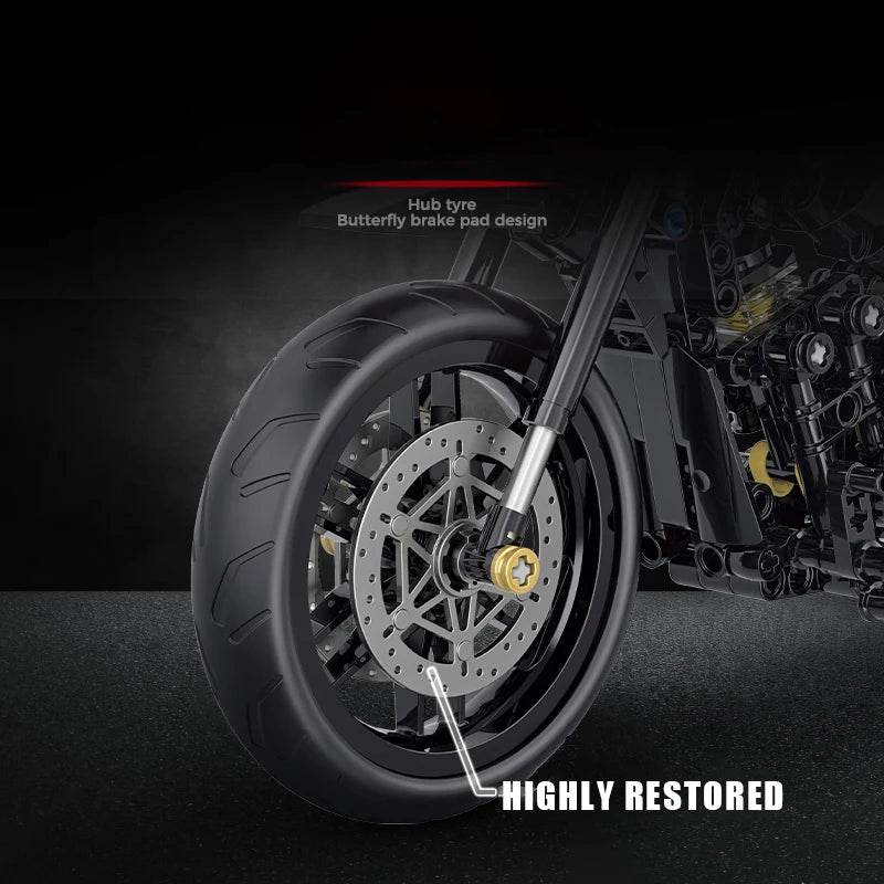 500+Pcs Super Racing Dark Motorcycle Building Block Set - ToylandEU