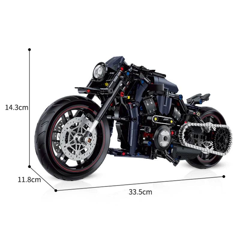 500+Pcs Super Racing Dark Motorcycle Building Block Set - ToylandEU