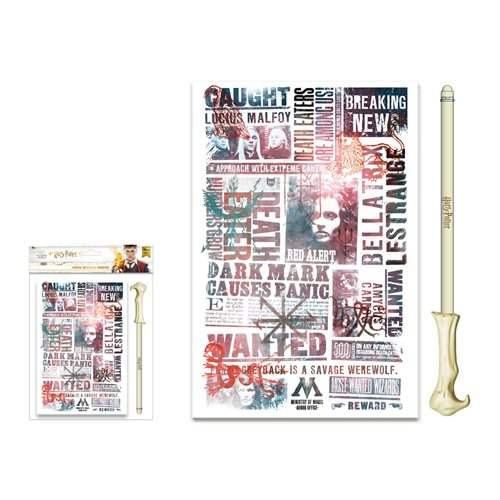 Harry Potter Daily Prophet Journal | Wand Pen Included | Student Notebook