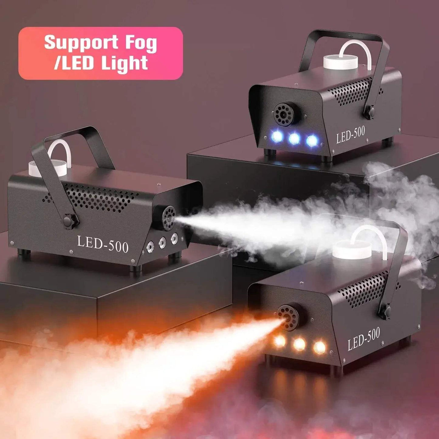 500W RGB Smoke Machine With Remote Control For DJ Events - ToylandEU