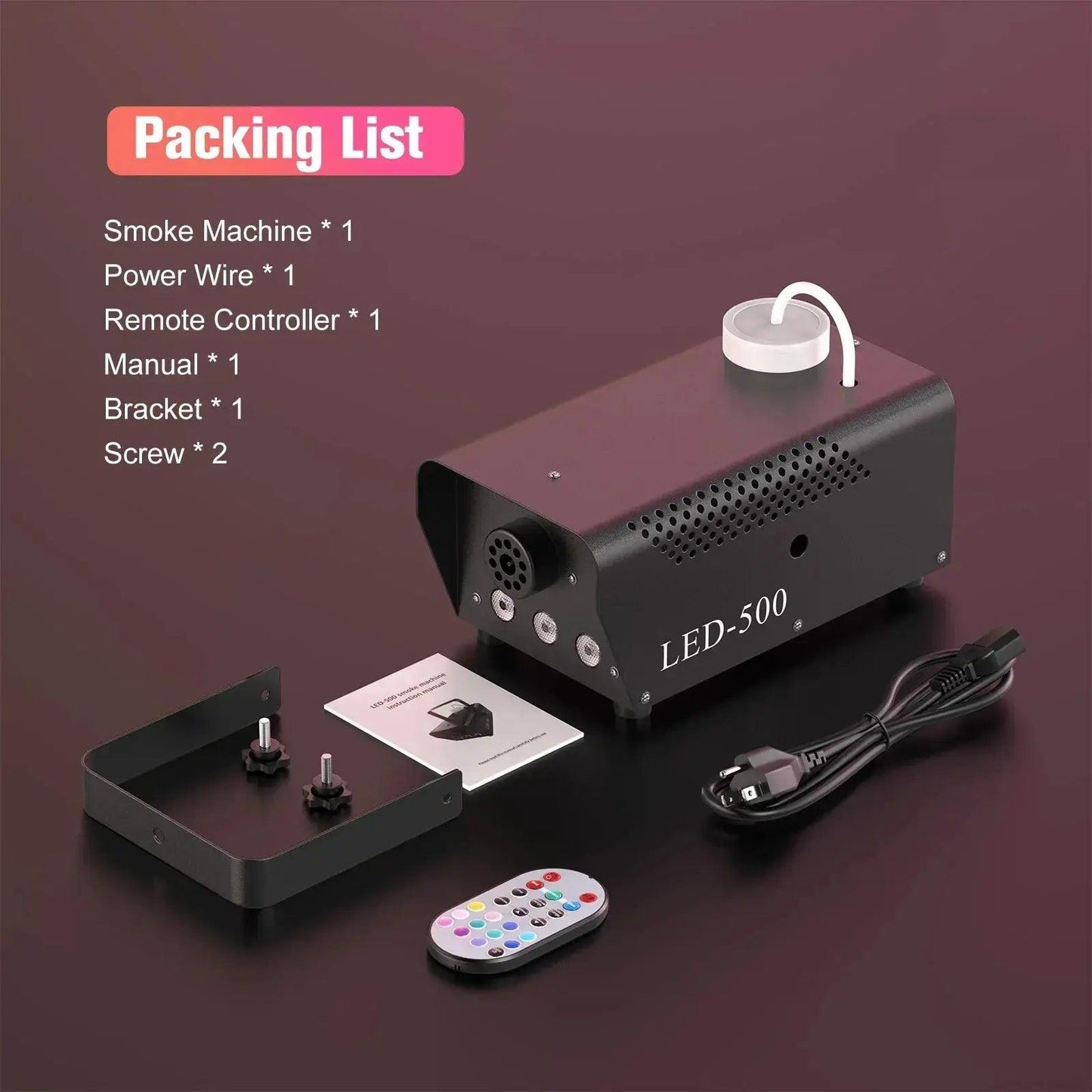  500W RGB Smoke Machine With Remote For DJ Events -  ToylandEU™