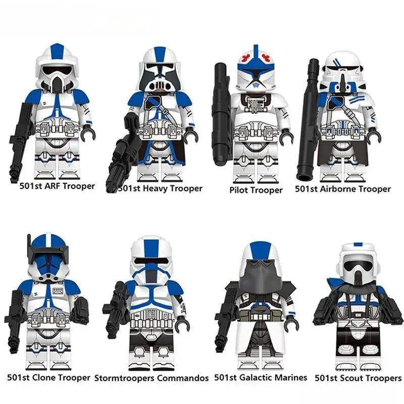 501st Legion Clone troopers Set of 8 | Lego Minifigures Custom Toys 2 - Minifigure Toys