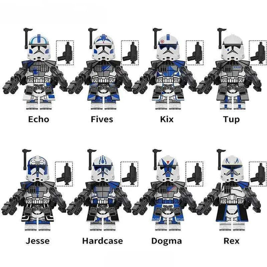 501st Legion Clone troopers Set of 8 | Lego Star Wars Minifigures Custom Toys 1 - Minifigure Toys