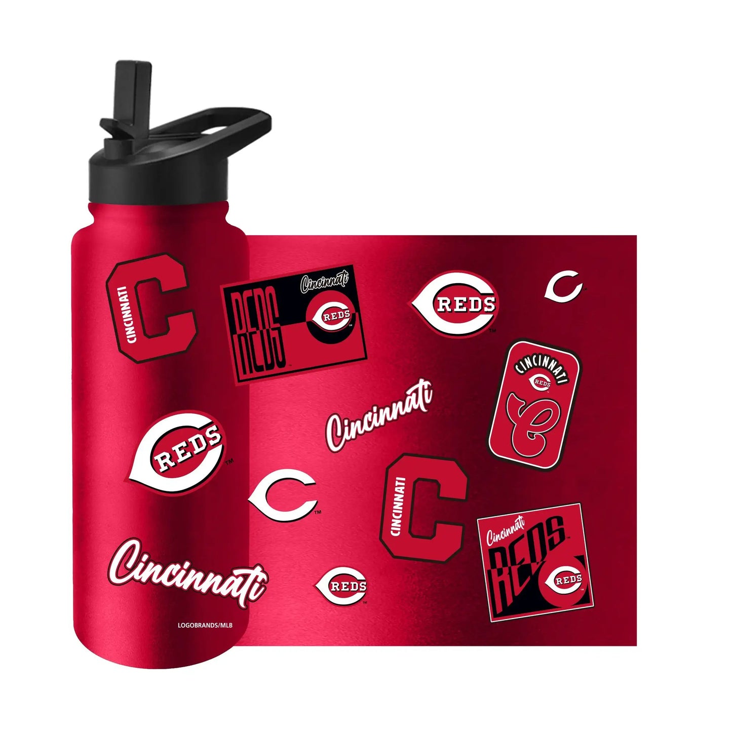 Cincinnati Reds Quencher Bottle 34oz Stainless Steel Dreamweave