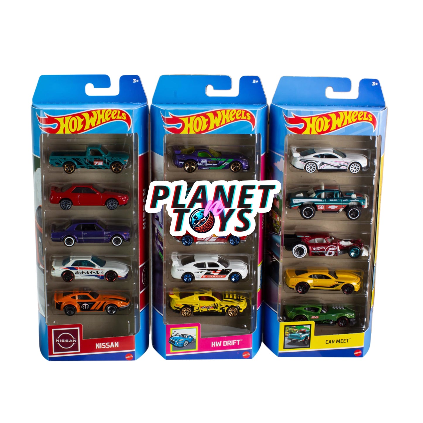 Hot Wheels / matchbox 5-cars Pack Assorted (Nissan, F1, Fast & Furious, Nightburnerz, Motor Show, & More)