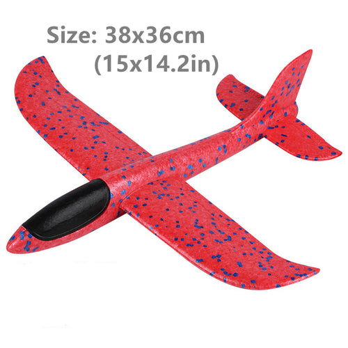 50cm Big Foam Plane Flying Glider Toy With Led Light Hand Throw ToylandEU.com Toyland EU