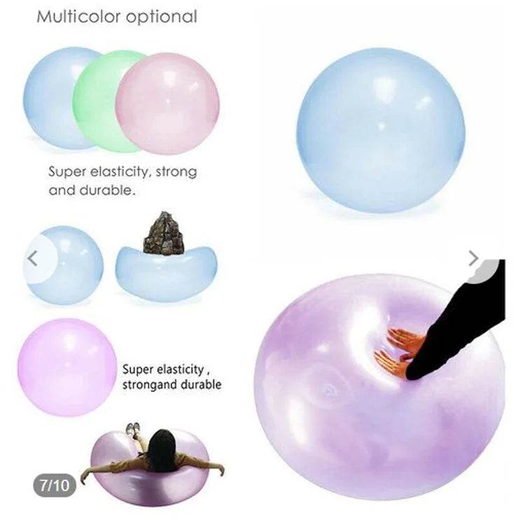 50CM Outdoor Inflatable Toy Bubble Ball Summer TPR Decompression Super Large Inflatable Balloon Water Injection Bubble Ball - ToylandEU
