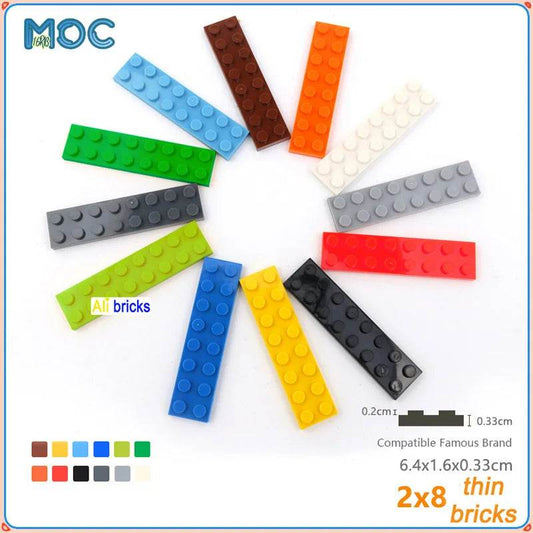 50G Around 22PCS Part 3034 Thin Bricks MOC Building Blocks Building Bricks MOC - ToylandEU