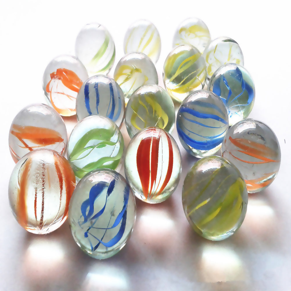 50PCS 14 16mm Colorful Glass Marbles Kids Marble Run Game Marble