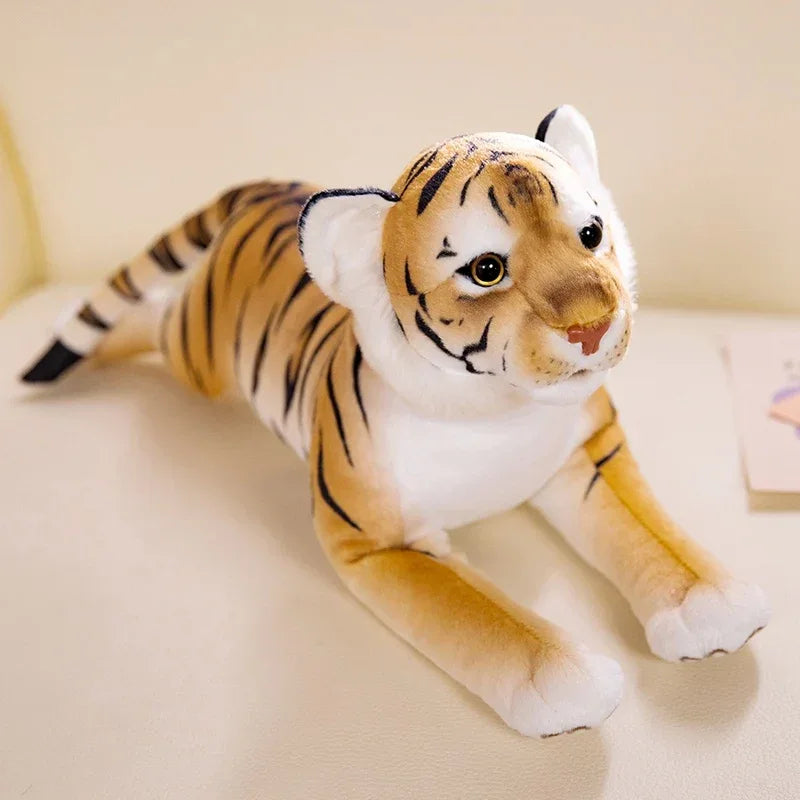 50cm White Tiger Plush Toy, Soft Stuffed Animal Cushion, PP Cotton Filling, Unisex Home Decor Gift For Kids - ToylandEU