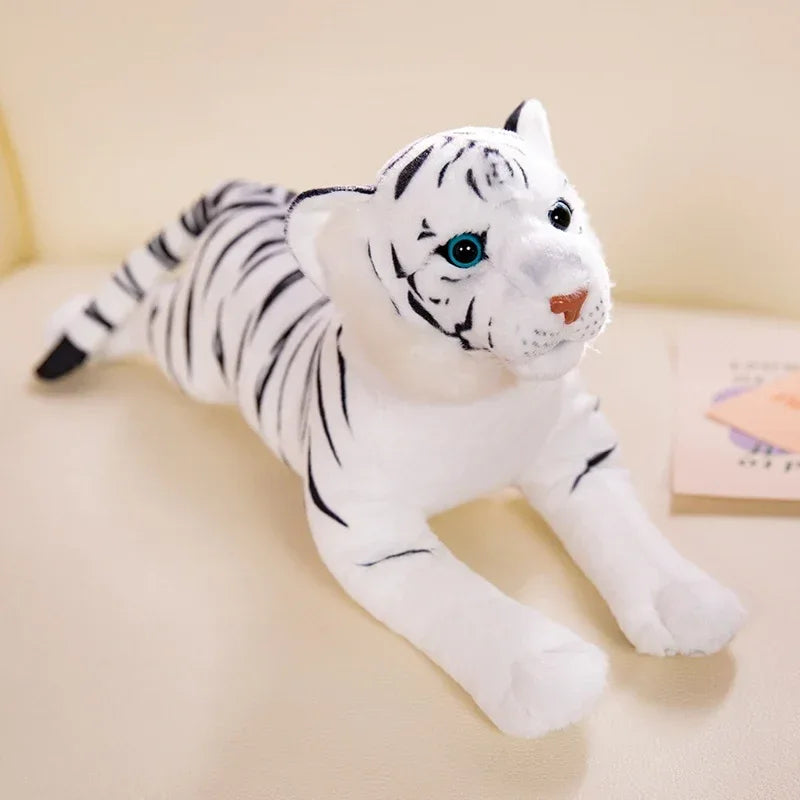 50cm White Tiger Plush Toy, Soft Stuffed Animal Cushion, PP Cotton Filling, Unisex Home Decor Gift For Kids - ToylandEU