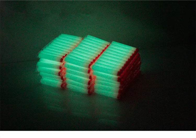 50pc White Luminous Nerf Bullets 7.2cm Soft Darts Gift - ToylandEU