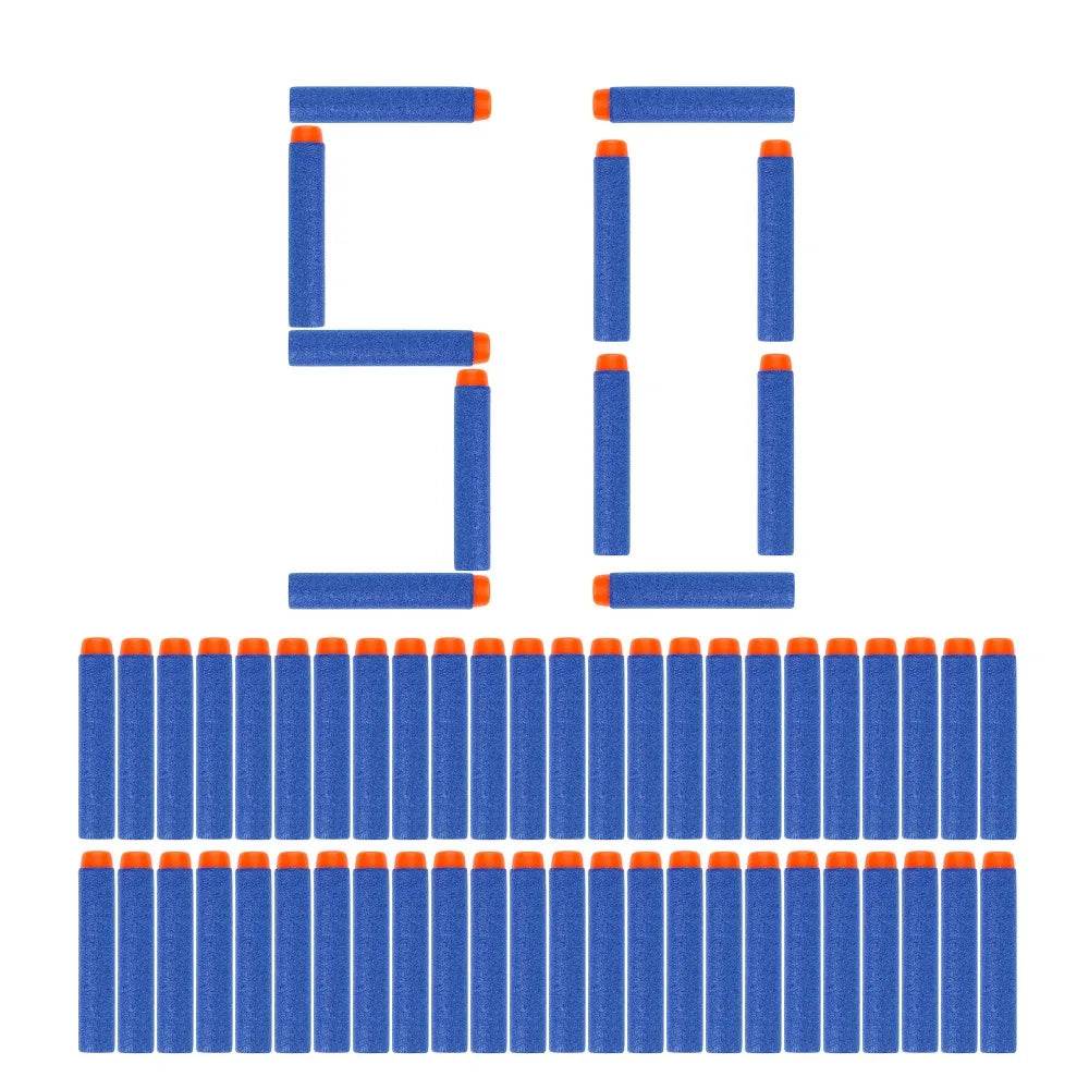 50pcs 8colors Soft Bullet Head Foam Bullets for Nerf N-strike Elite Series - ToylandEU