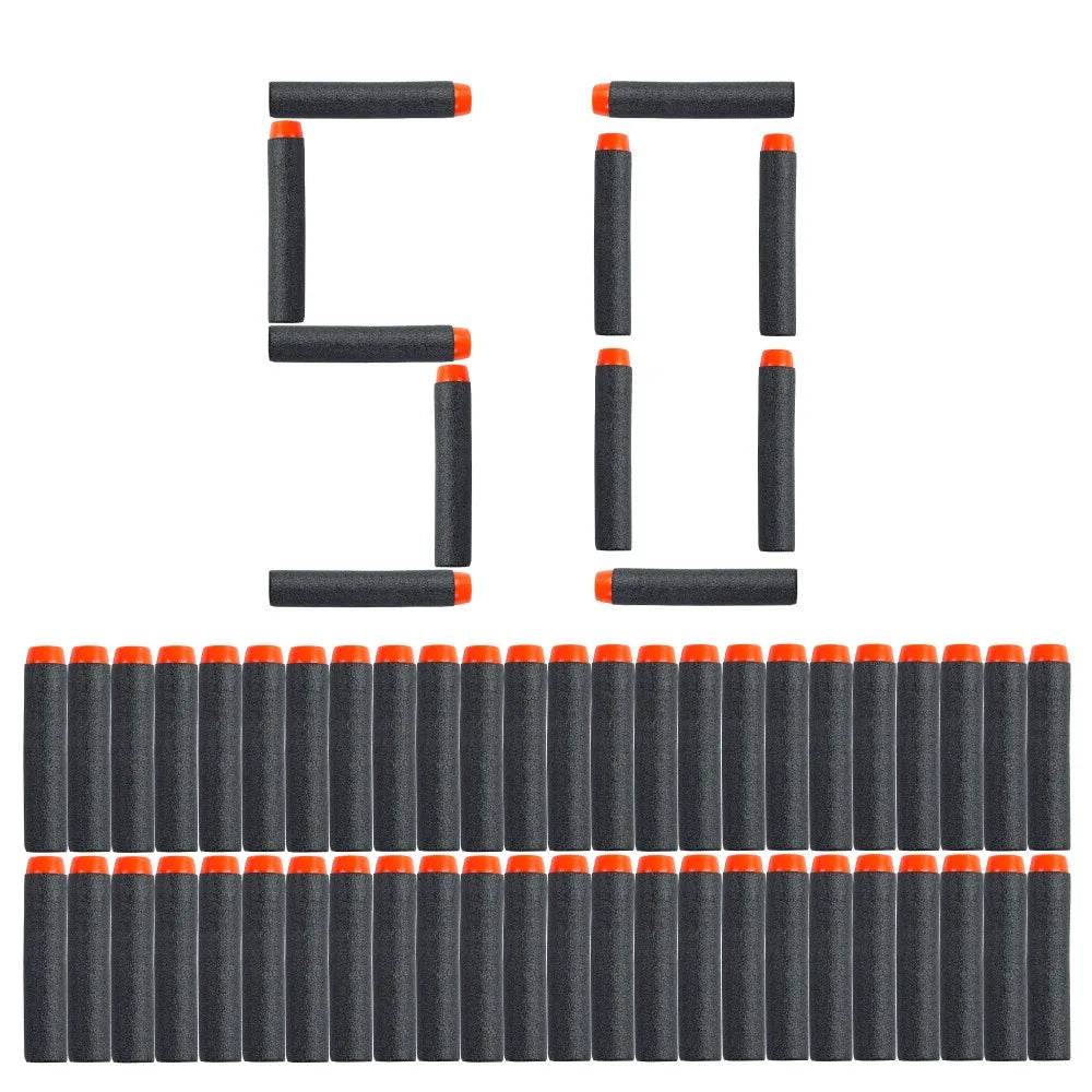 50pcs 8colors Soft Bullet Head Foam Bullets for Nerf N-strike Elite Series - ToylandEU
