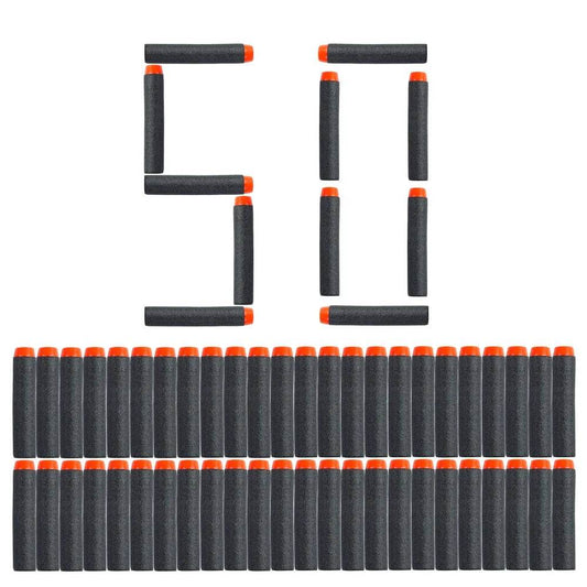 50pcs 8colors Soft Bullet Head Foam Bullets for Nerf N-strike Elite Series - ToylandEU