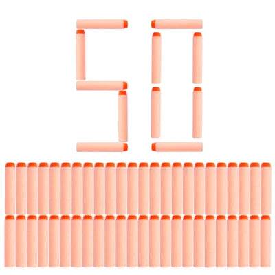 50pcs 8colors Soft Bullet Head Foam Bullets for Nerf N-strike Elite Series - ToylandEU
