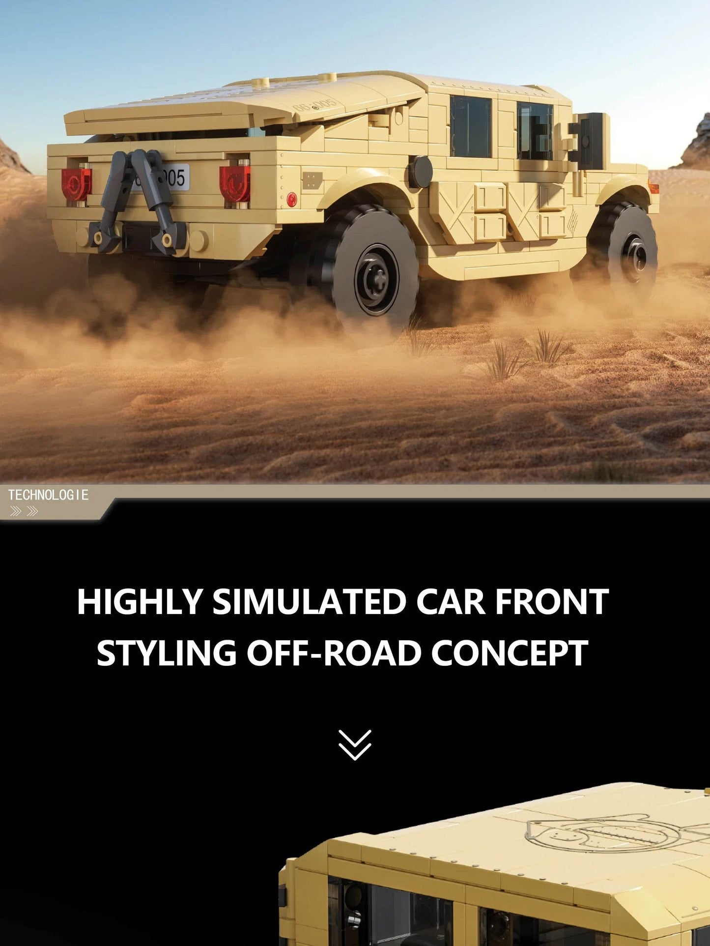 510PCS Military Vehicle H1 Building Blocks Educational Toys - ToylandEU