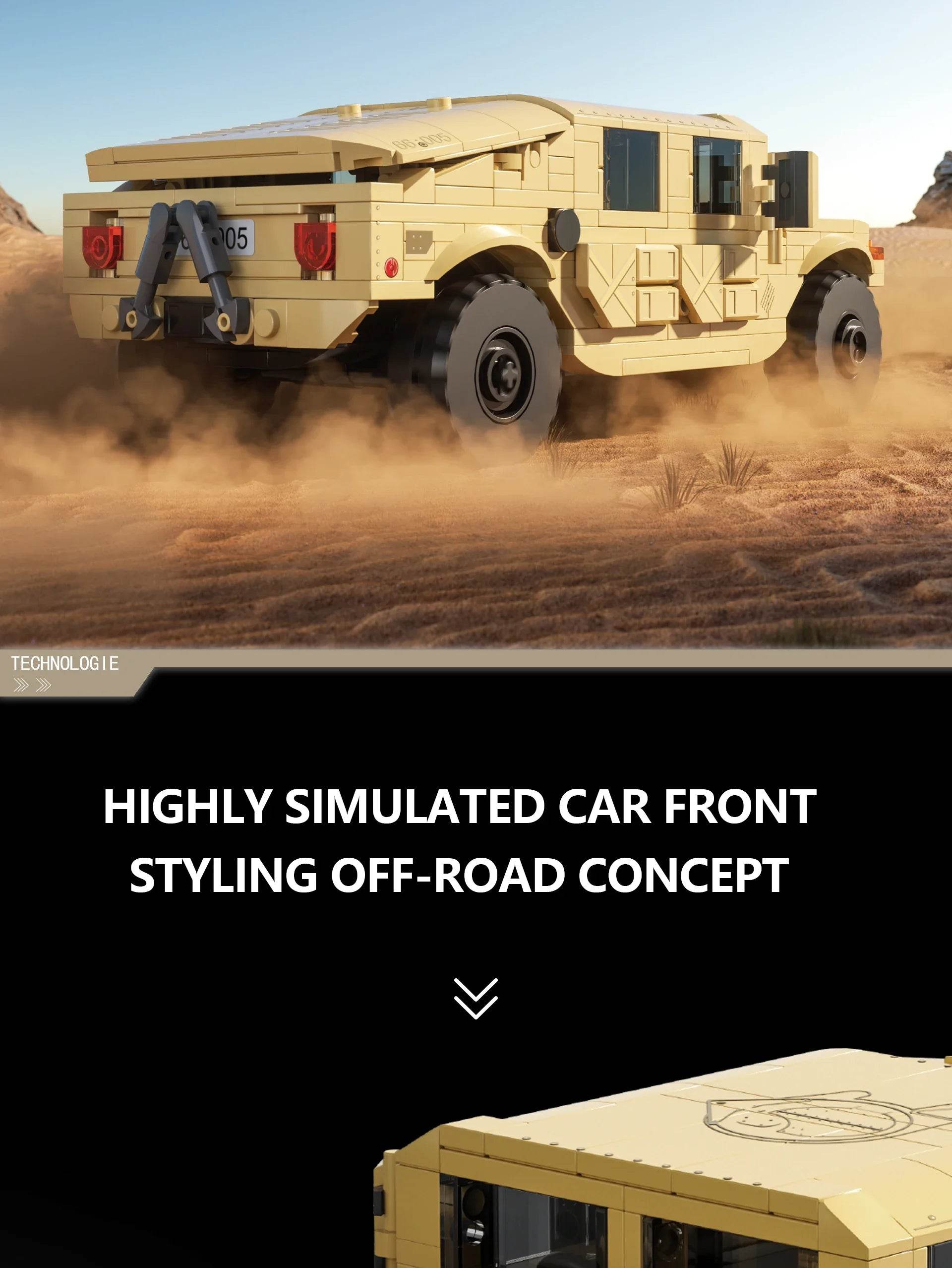 510PCS Military Vehicle H1 Building Blocks Educational Toys - ToylandEU