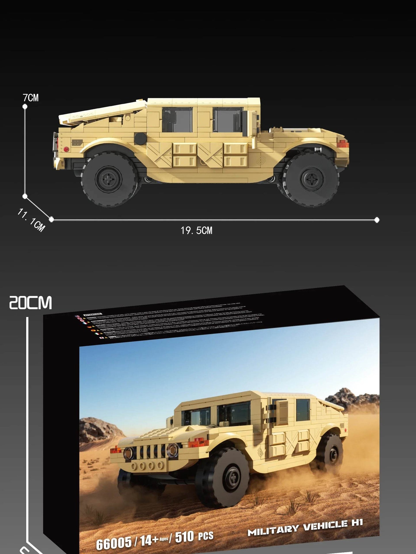 510PCS Military Vehicle H1 Building Blocks Educational Toys - ToylandEU