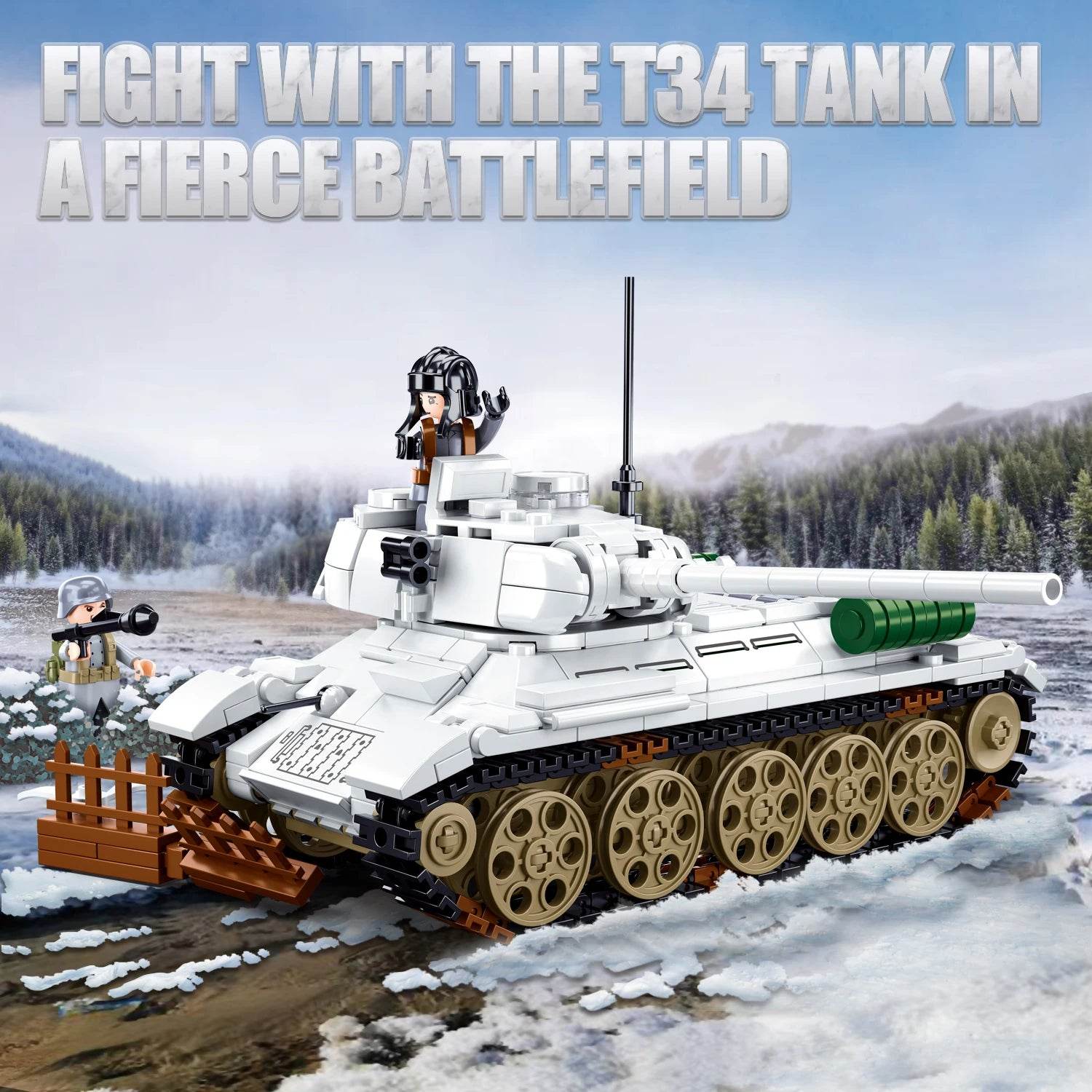 518PCS T34-85 Tank Building Blocks Set Educational Toys - ToylandEU