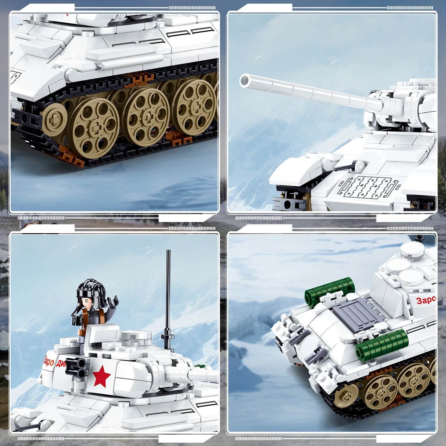 518PCS T34-85 Tank Building Blocks Set Educational Toys - ToylandEU