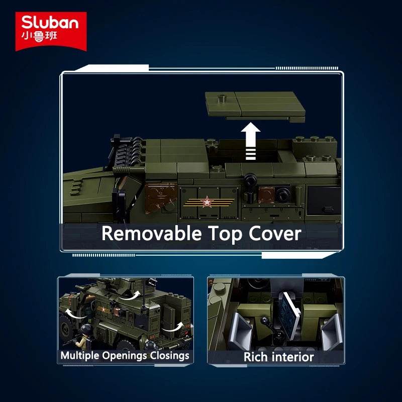 519PCS Military VDVS Assault Armored Vehicle Building Blocks Set - ToylandEU