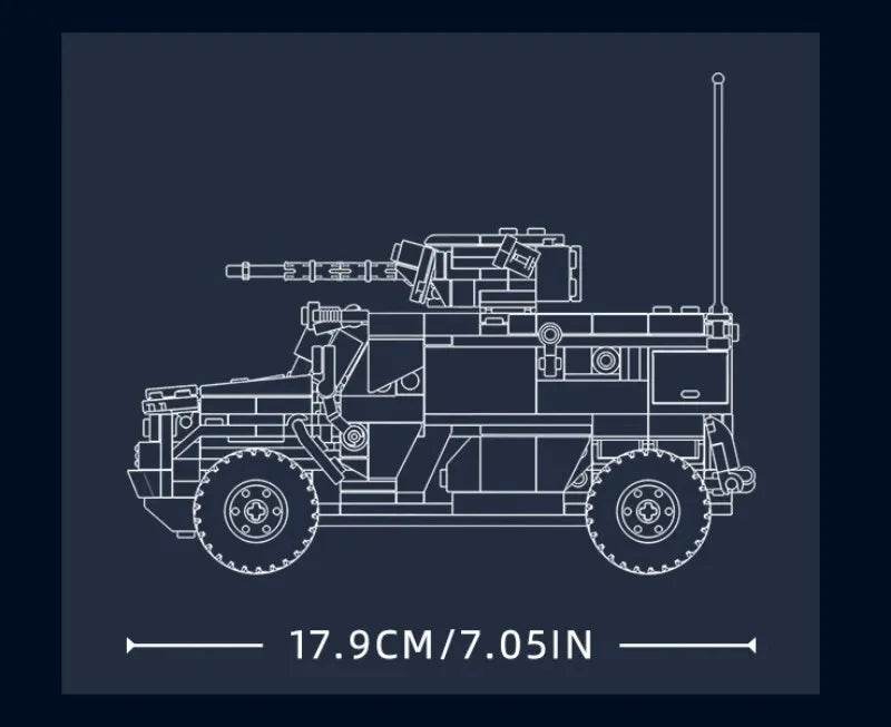519PCS Military VDVS Assault Armored Vehicle Building Blocks Set - ToylandEU