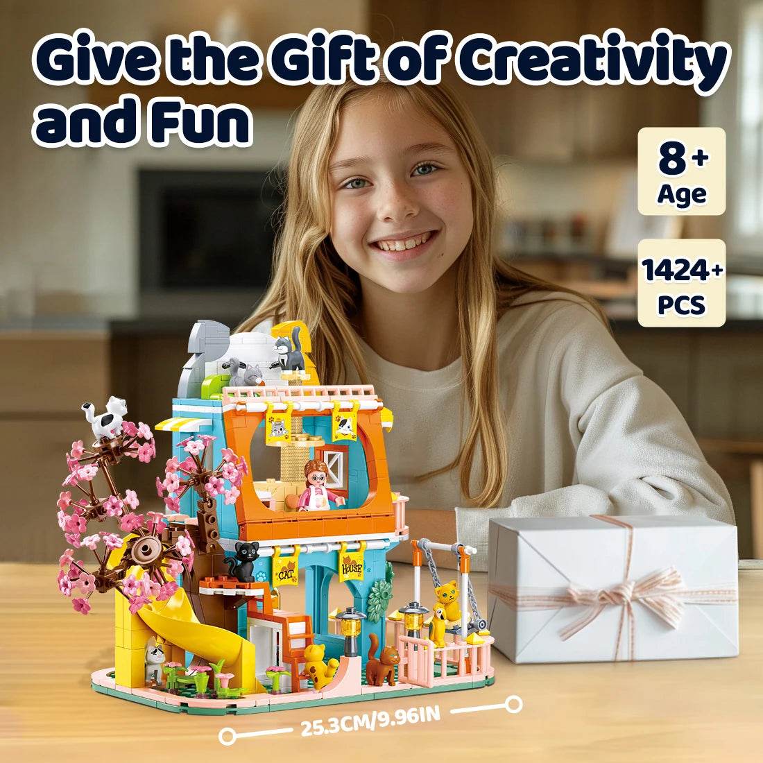 521PCS Cute Cat Home Building Blocks Set With Figures - ToylandEU